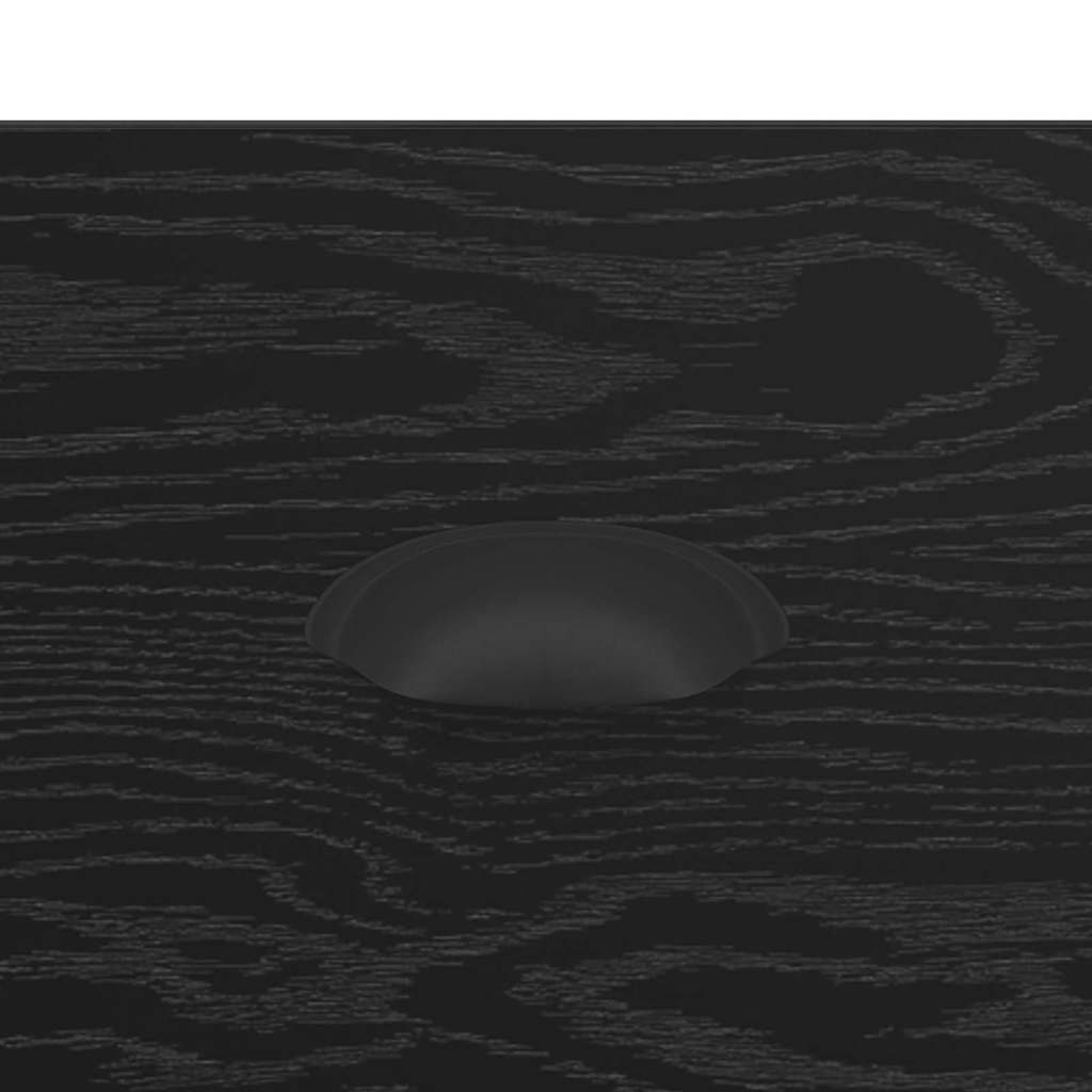 Bedside Cabinet Black oak 43 x 36 x 60 cm Engineered wood